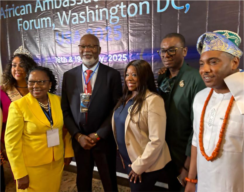 Dr Utchay Odims Home 19 Dr Utchay & H.E. Louis Mussington, President of Saint-Martin, at the African Ambassadors Economic Forum, Washington DC 2025